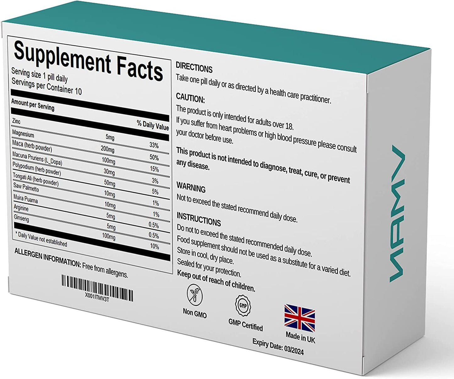 VMAN 100mg | Maximum Duration, Immediate Effect, Without Contraindications, 100% Natural
