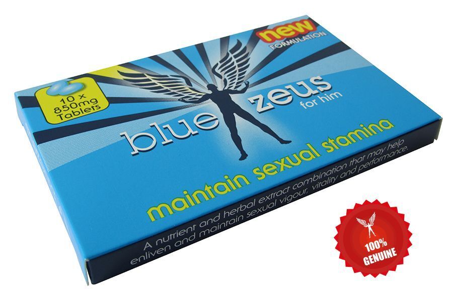 10 x Genuine Blue Zeus™ Male Erection Sexual Performance Enhancer Tablets