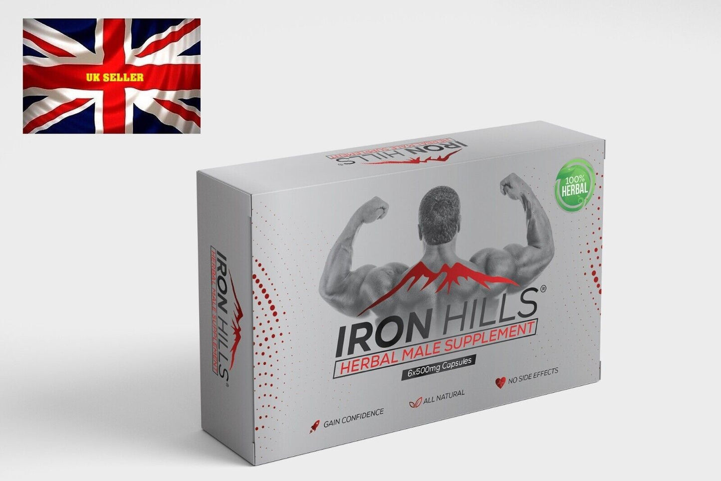 IRON HILLS MALE HERBAL CAPSULES FOR MEN WITH WITH VITAMIN C UK 30 X 100MG