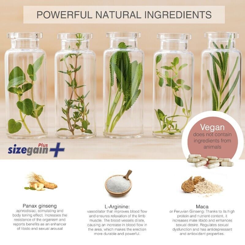 Natural Male Enhancement Pills - Increase Size Performance 30 x 100MG