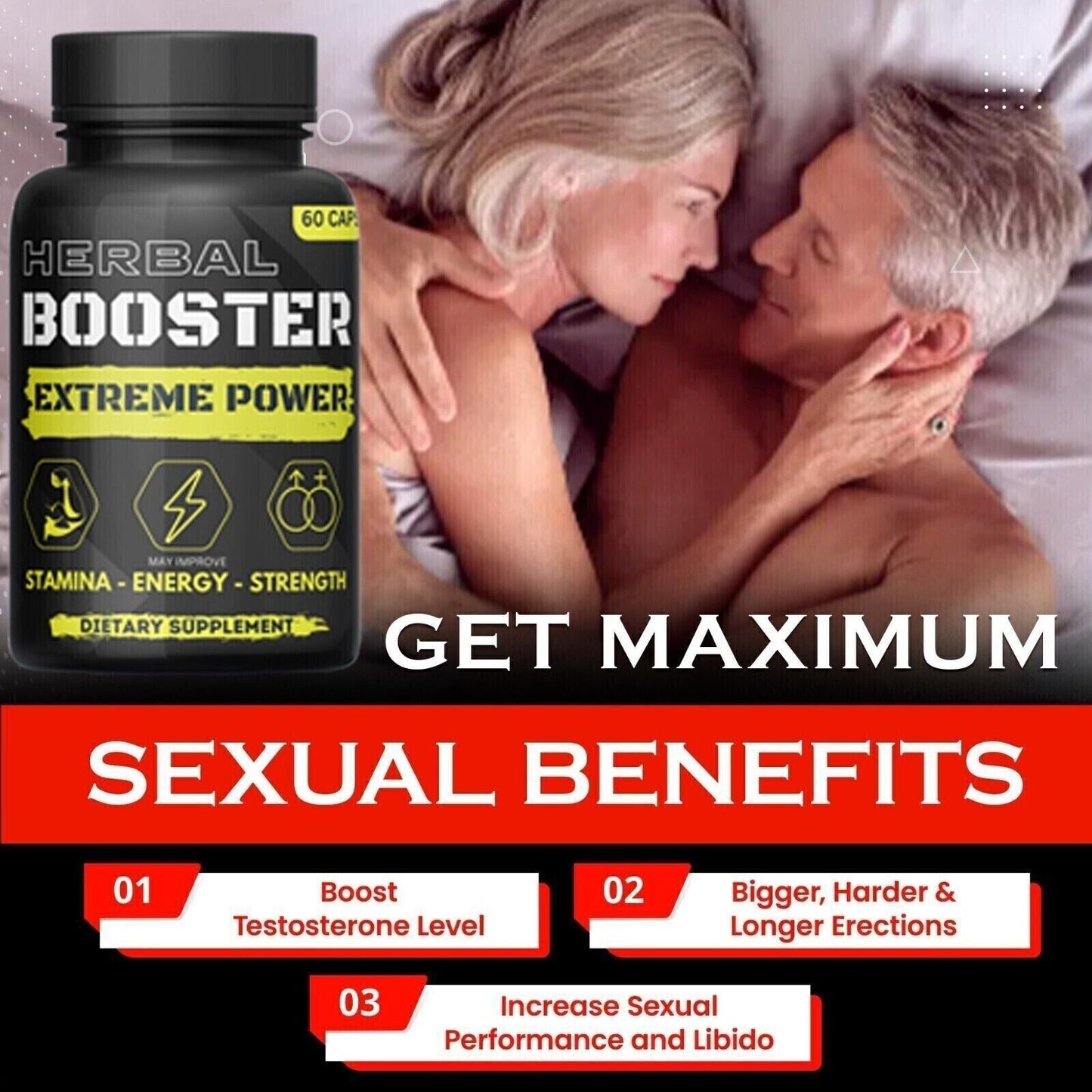 Original Gold Standard Fast Acting Male Performance Enhancement 60 pills bottle