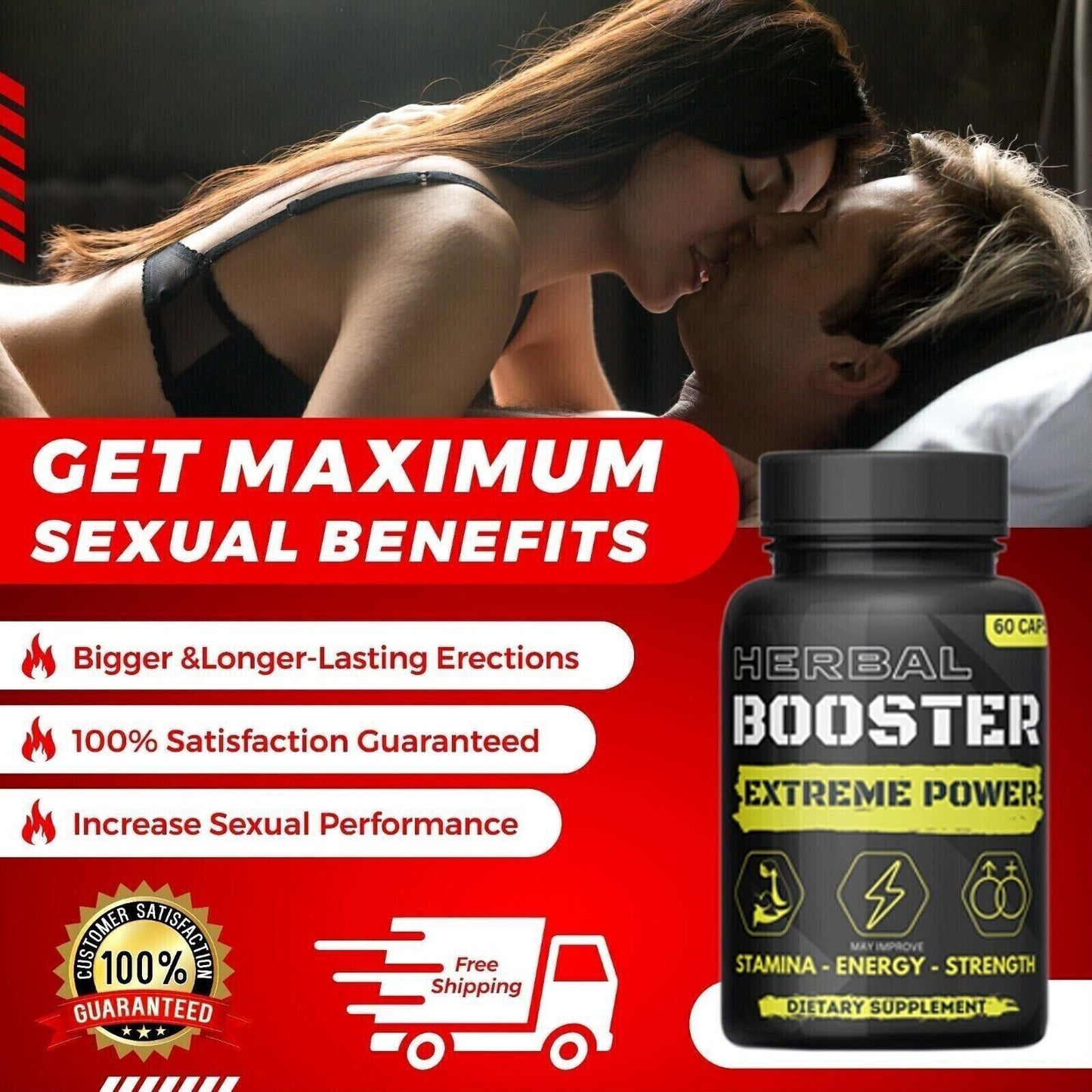 Original Gold Standard Fast Acting Male Performance Enhancement 60 pills bottle