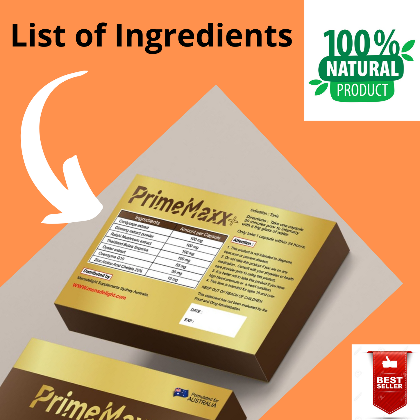 PrimeMaxx Sex Drive Pills For Male | Men Libido Enhancement 10 pills