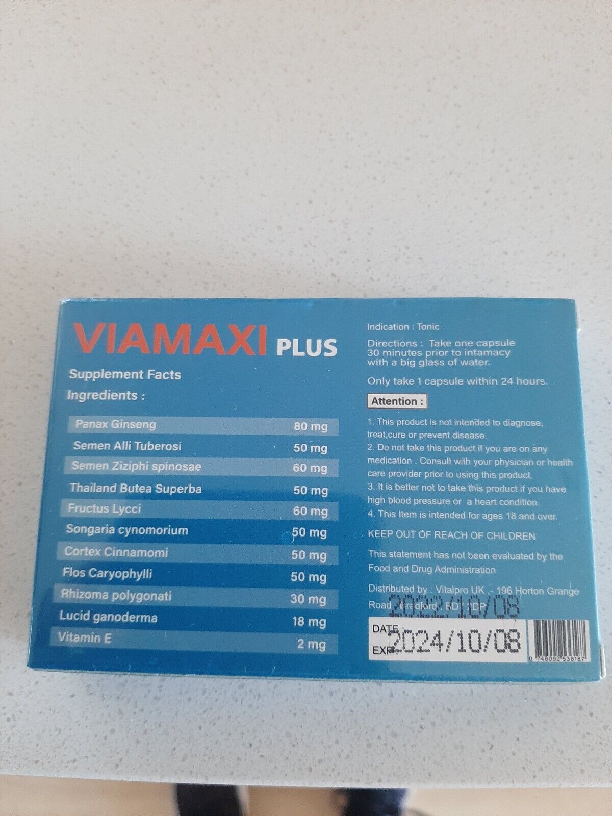 VPs Male sex Pills Box of 20