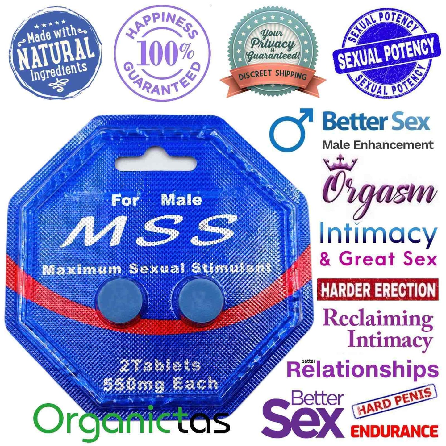 Herbal SEXUAL MEN'S STIMULANT Male Enhancement Erection Sex Pills Supplement