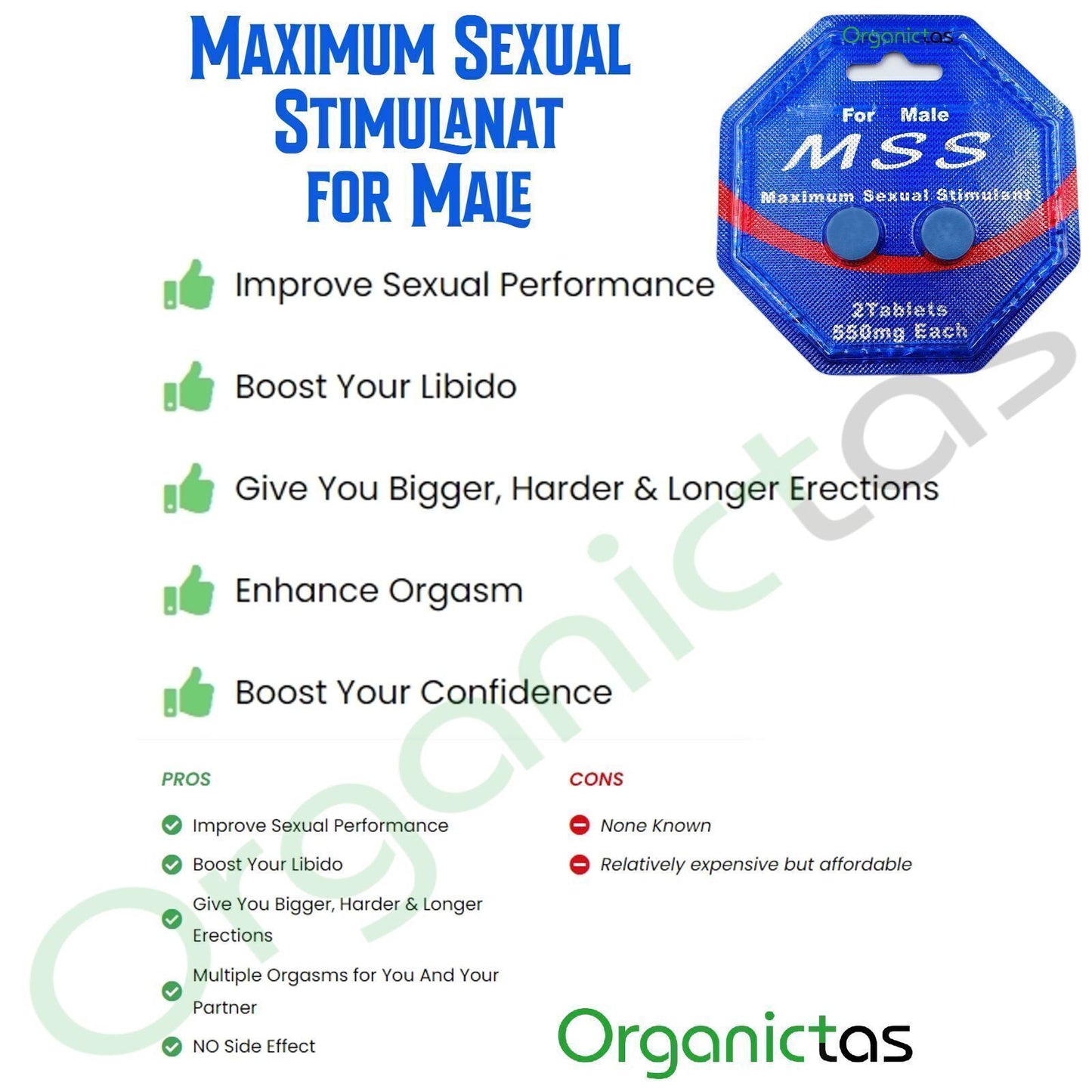 Herbal SEXUAL MEN'S STIMULANT Male Enhancement Erection Sex Pills Supplement