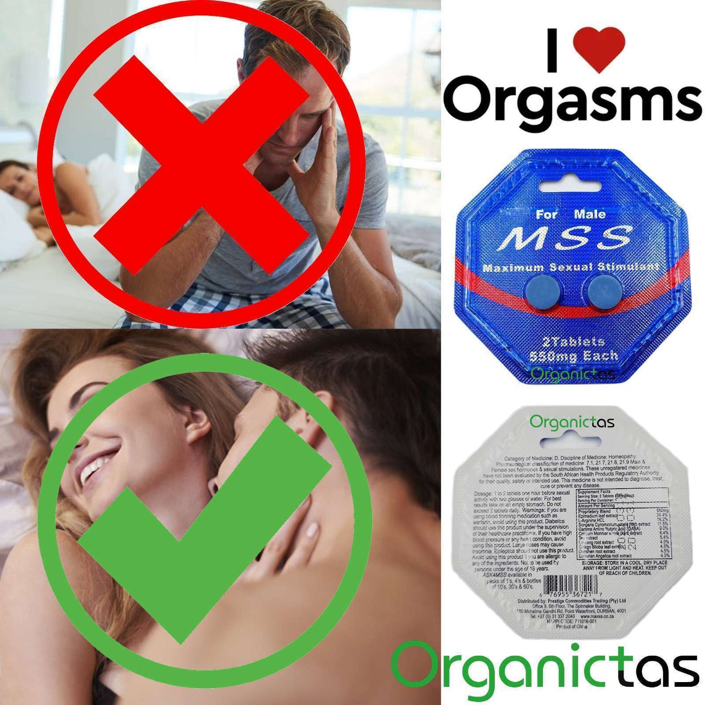 Herbal SEXUAL MEN'S STIMULANT Male Enhancement Erection Sex Pills Supplement