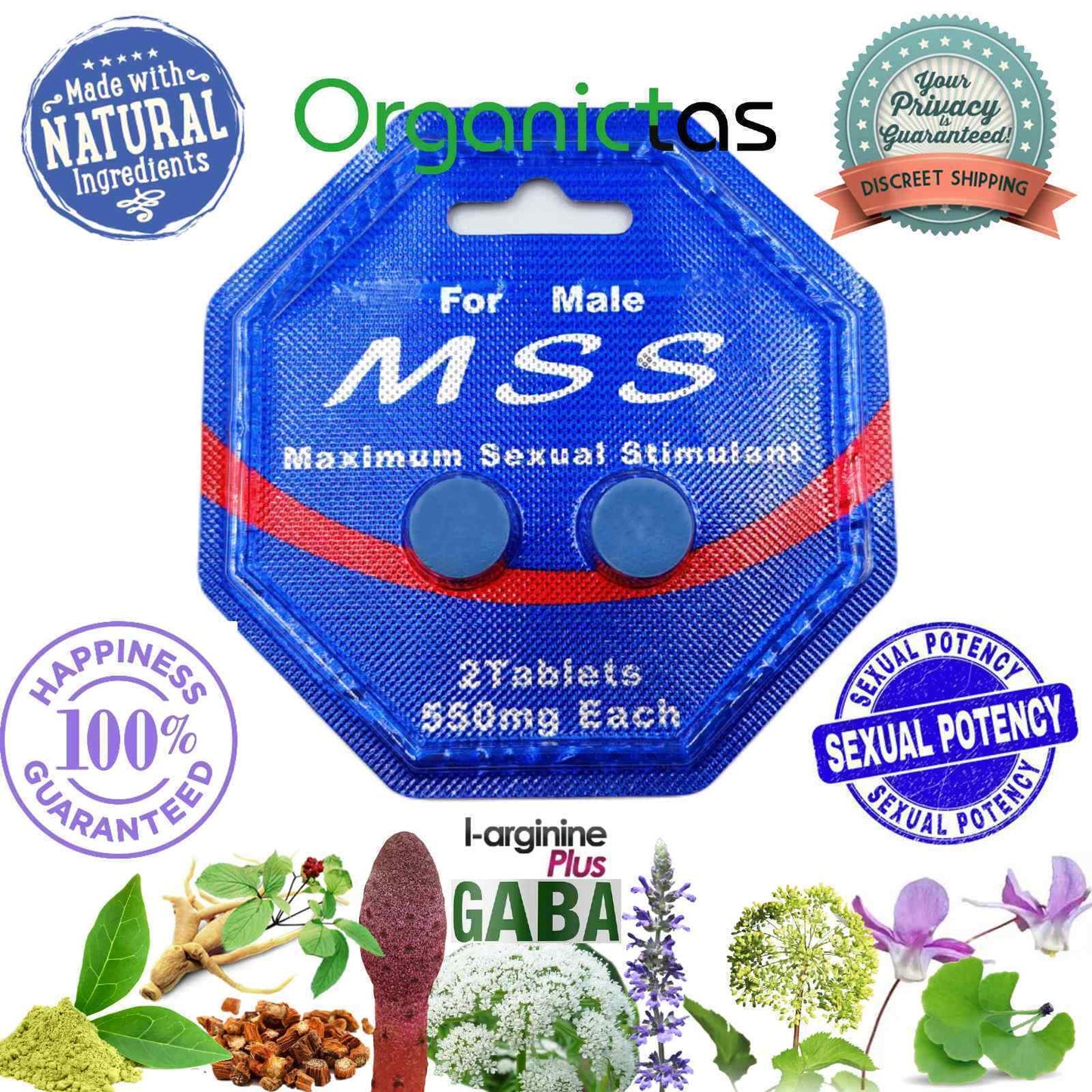 Herbal SEXUAL MEN'S STIMULANT Male Enhancement Erection Sex Pills Supplement