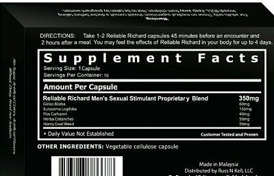 Reliable Richard Original - Male Enhancement, Male Enhanced Support, Stamina!