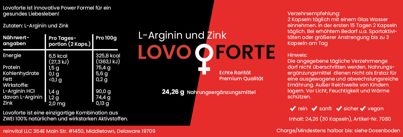 30 X Lovoforte❤️ STRONG SEX LIBIDO PILLS for women, high dose increase in desire