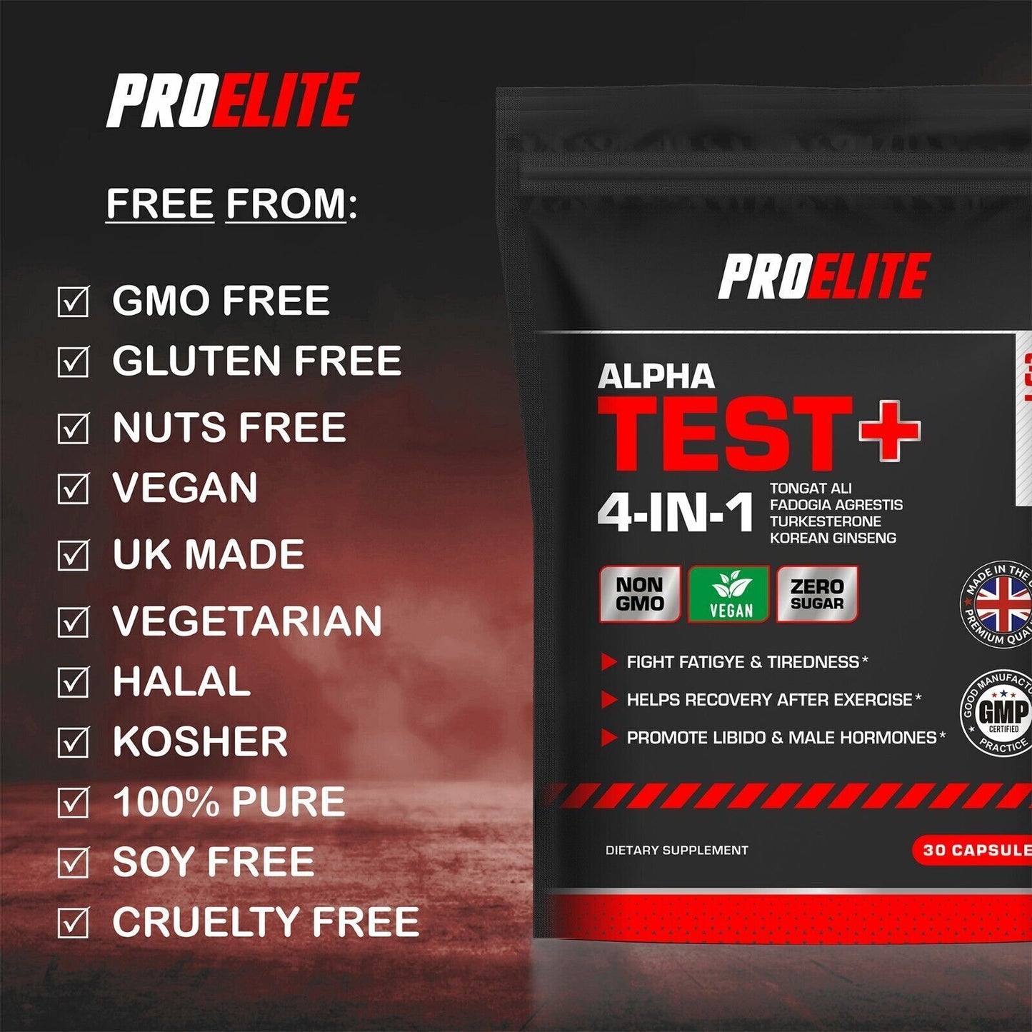Testosterone Booster Alpha Test Anabolic Male Libido Sex Gain 30 Capsules Pills