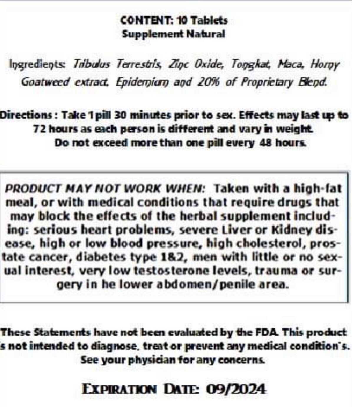 10 Toro caps Male Enhancement ENERGY Booster pill for both sexes xxxplos la pep