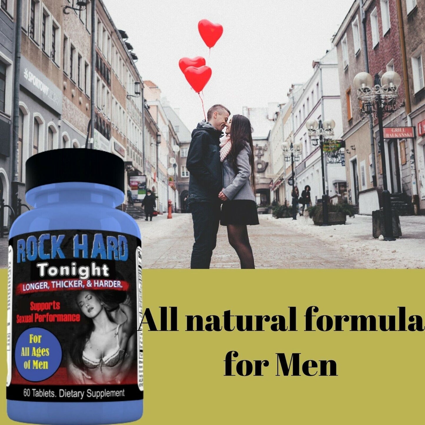 Rock Hard Tonight Male Testosterone Booster, Performance Strength Sex Pill