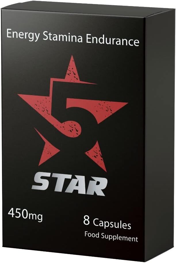 5 Star Extra Strong | Designed for Men | 8 Capsules Food