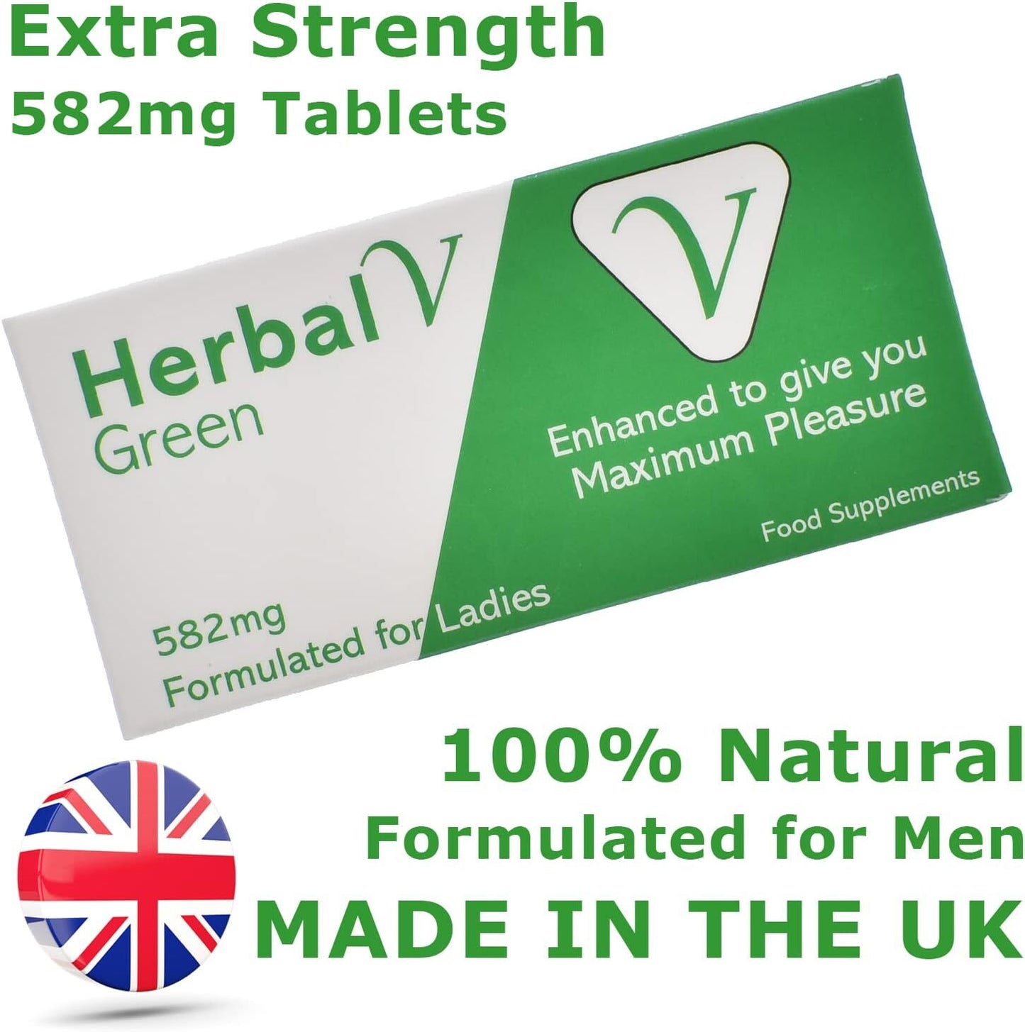 Herbal V Green Libido Booster for Women - Powerful Fast Acting Female