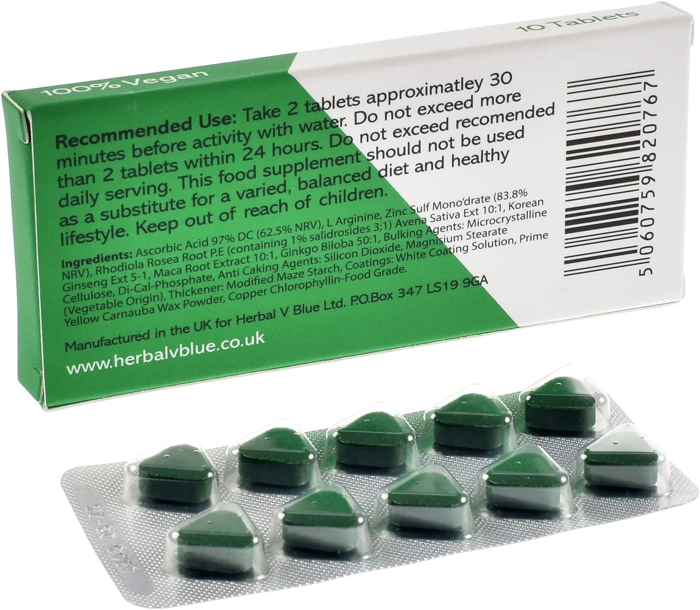 Herbal V Green Libido Booster for Women - Powerful Fast Acting Female
