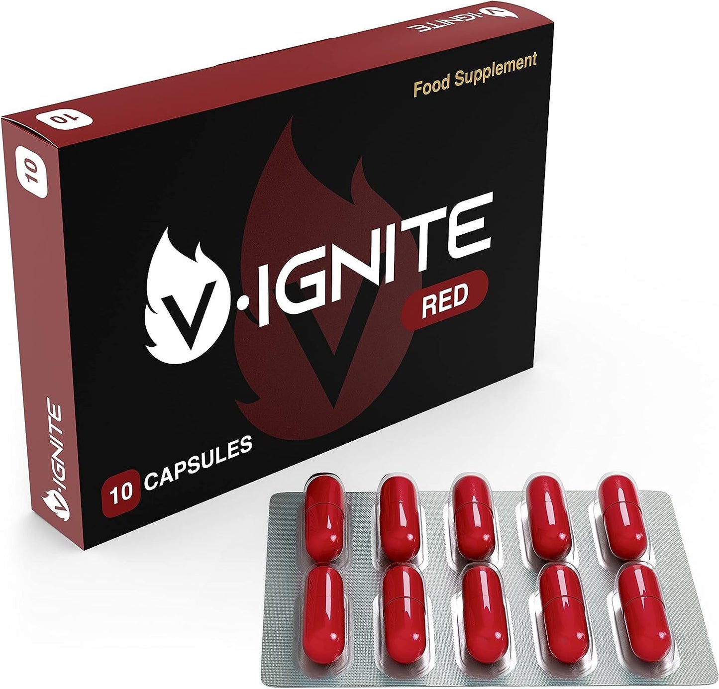 V•IGNITE - Strong and Fast Acting - 10 Capsules for Men | 100% Effective Natural Ingredients
