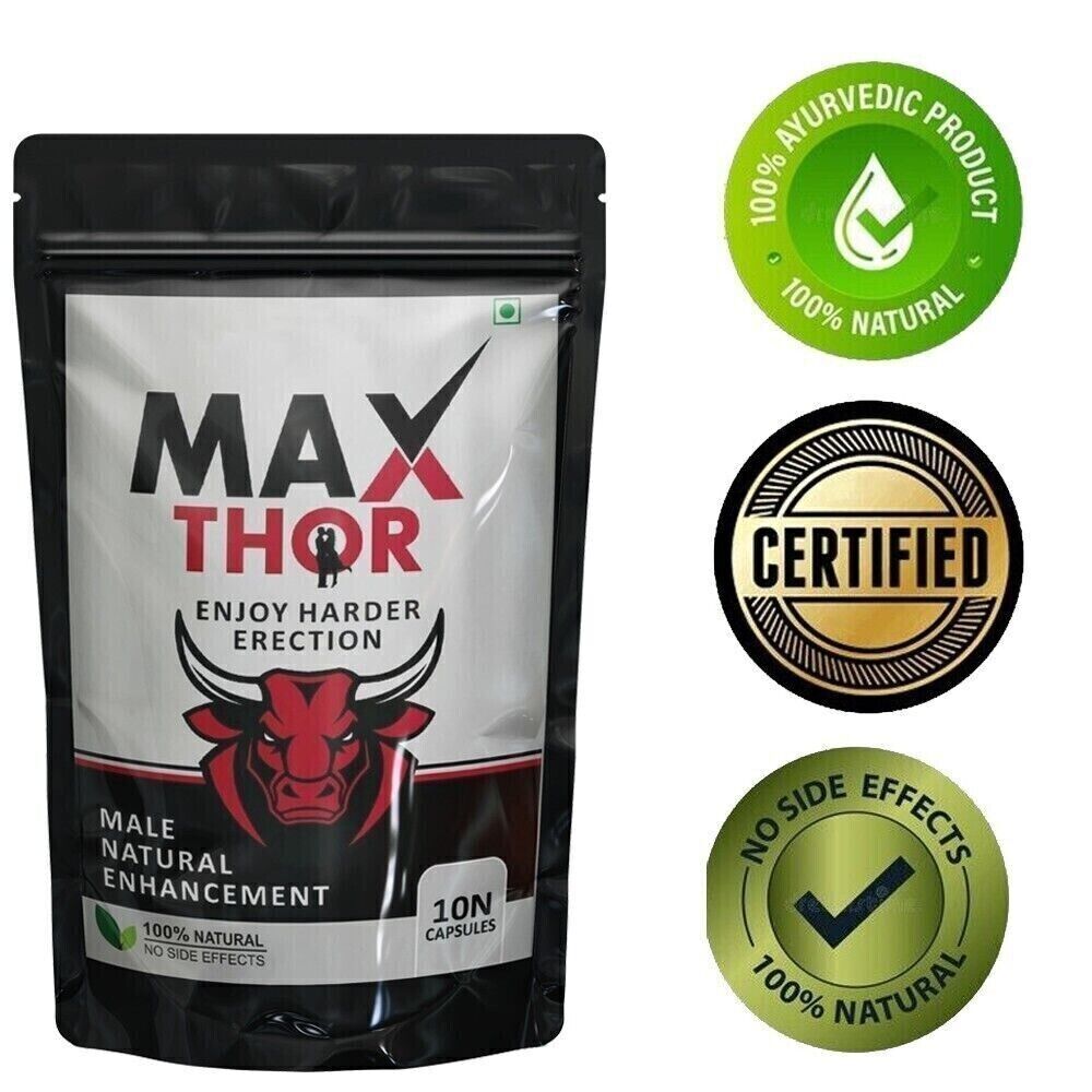 MAX THOR Herbal Male Power Enhancement Supplement Natural Gold Enlargement Pills