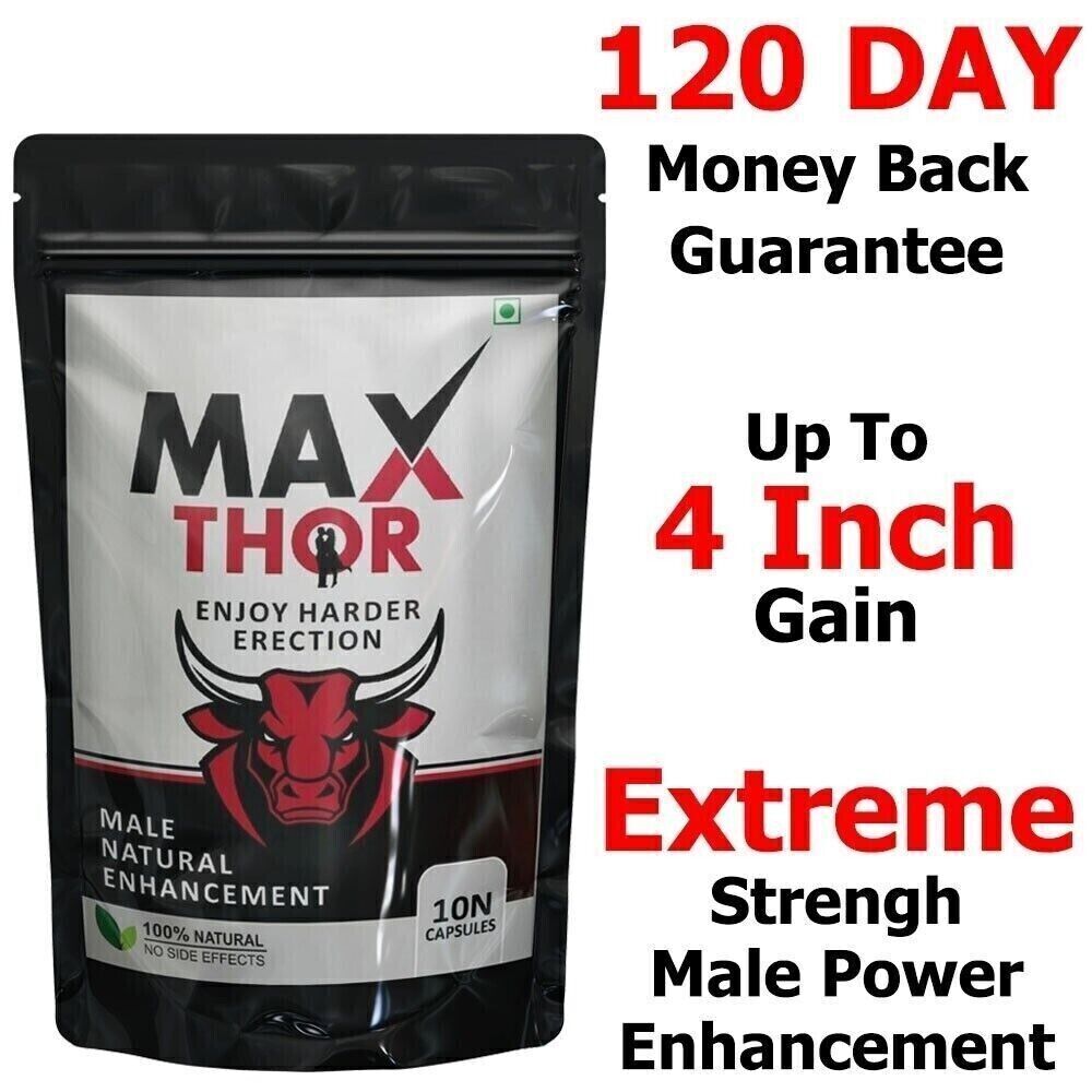 MAX THOR Herbal Male Power Enhancement Supplement Natural Gold Enlargement Pills