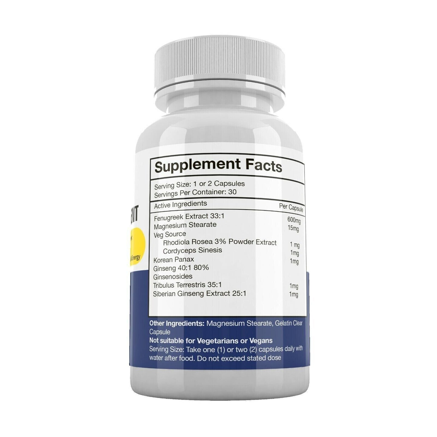 Man Plus - Male Natural Enhancement - 1 Month Supply - (60 Capsules)
