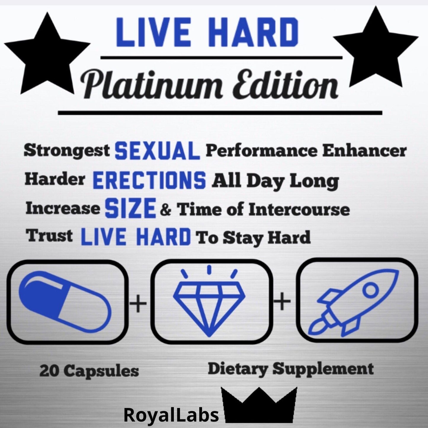 Live Hard Platinum 30 Male Enhancement Sex Pills Performance Enhancers