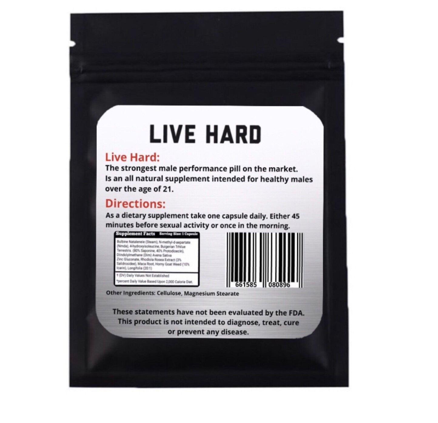 Live Hard Platinum 30 Male Enhancement Sex Pills Performance Enhancers