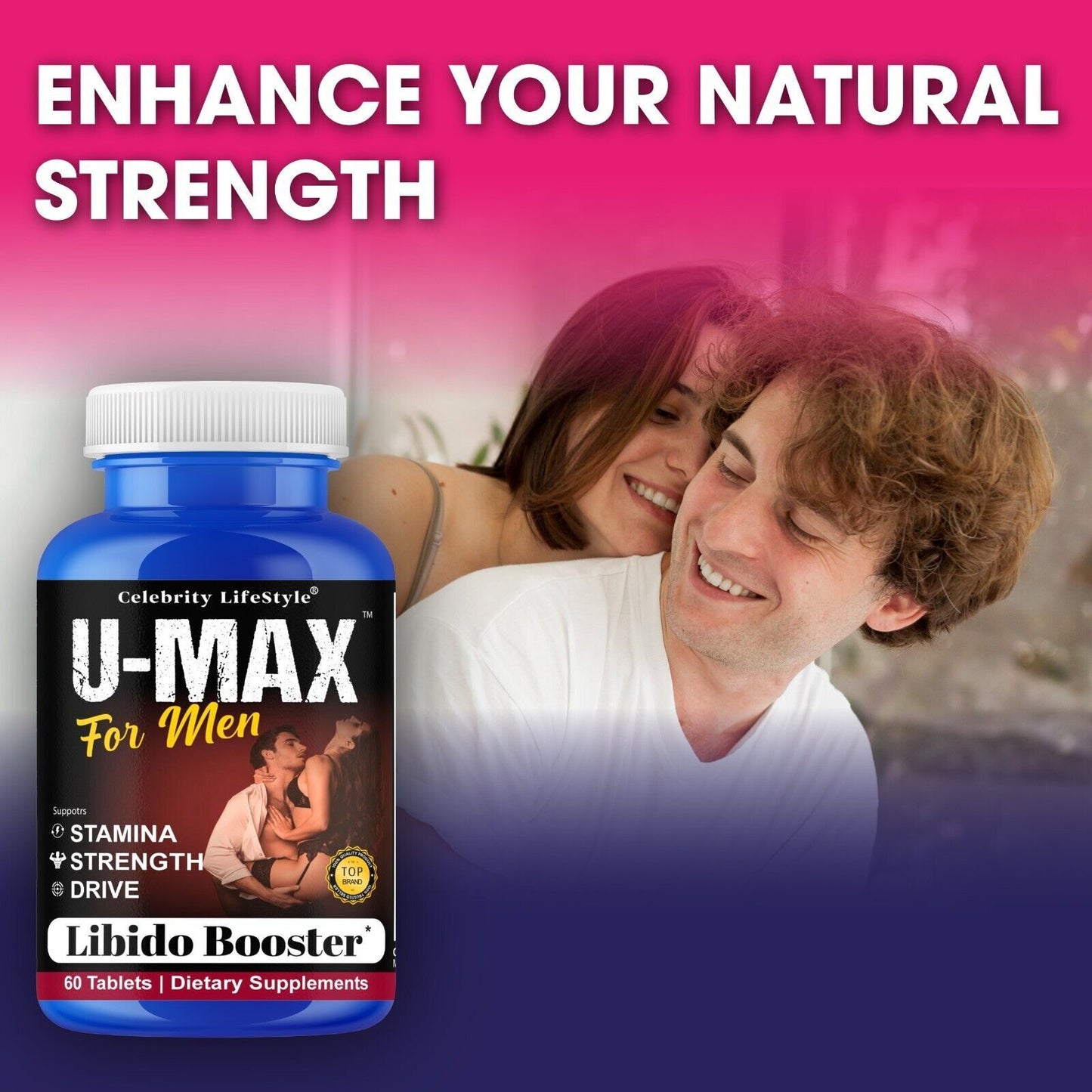 Male Enlarger, Enlargement, Bigger, Longer, Growth, Larger, Sex Pills - 60 Caps