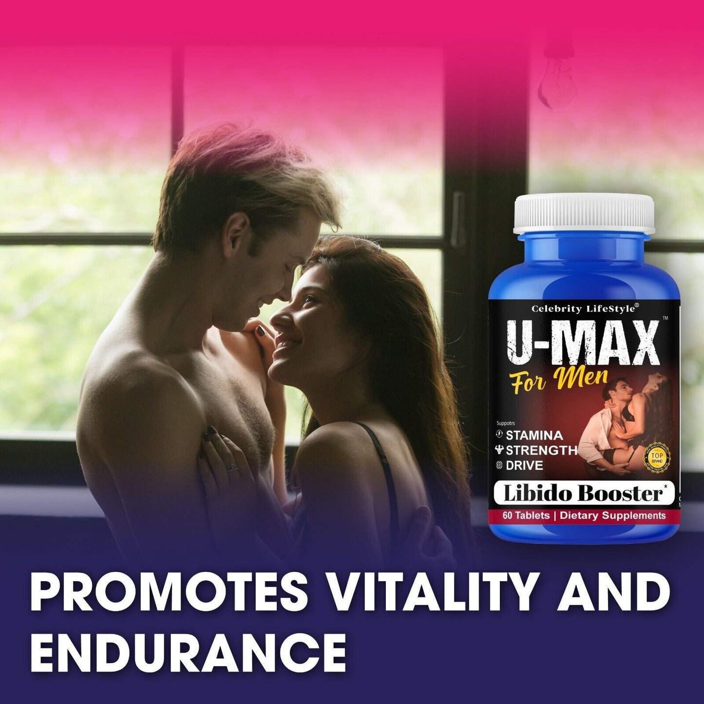Male Enlarger, Enlargement, Bigger, Longer, Growth, Larger, Sex Pills - 60 Caps