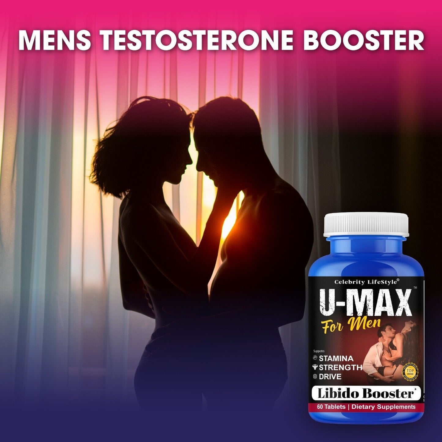 Male Enlarger, Enlargement, Bigger, Longer, Growth, Larger, Sex Pills - 60 Caps