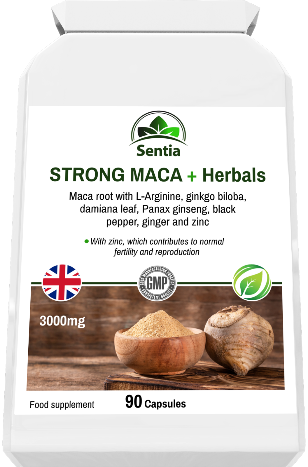 MACA + Herbals 90 Capsules SUPPORT Male Female Sexual Health, Libido, Menopause