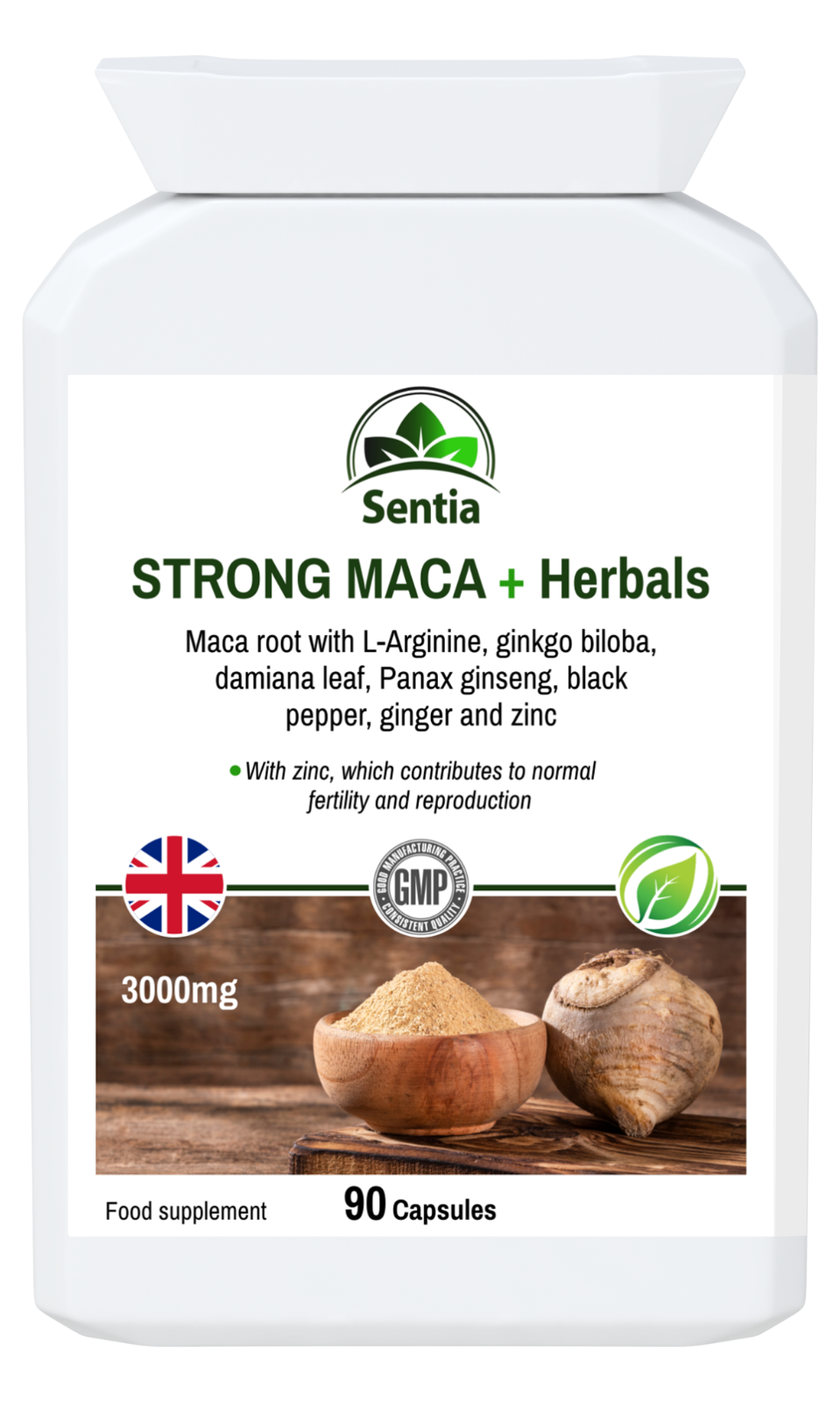 MACA + Herbals 90 Capsules SUPPORT Male Female Sexual Health, Libido, Menopause