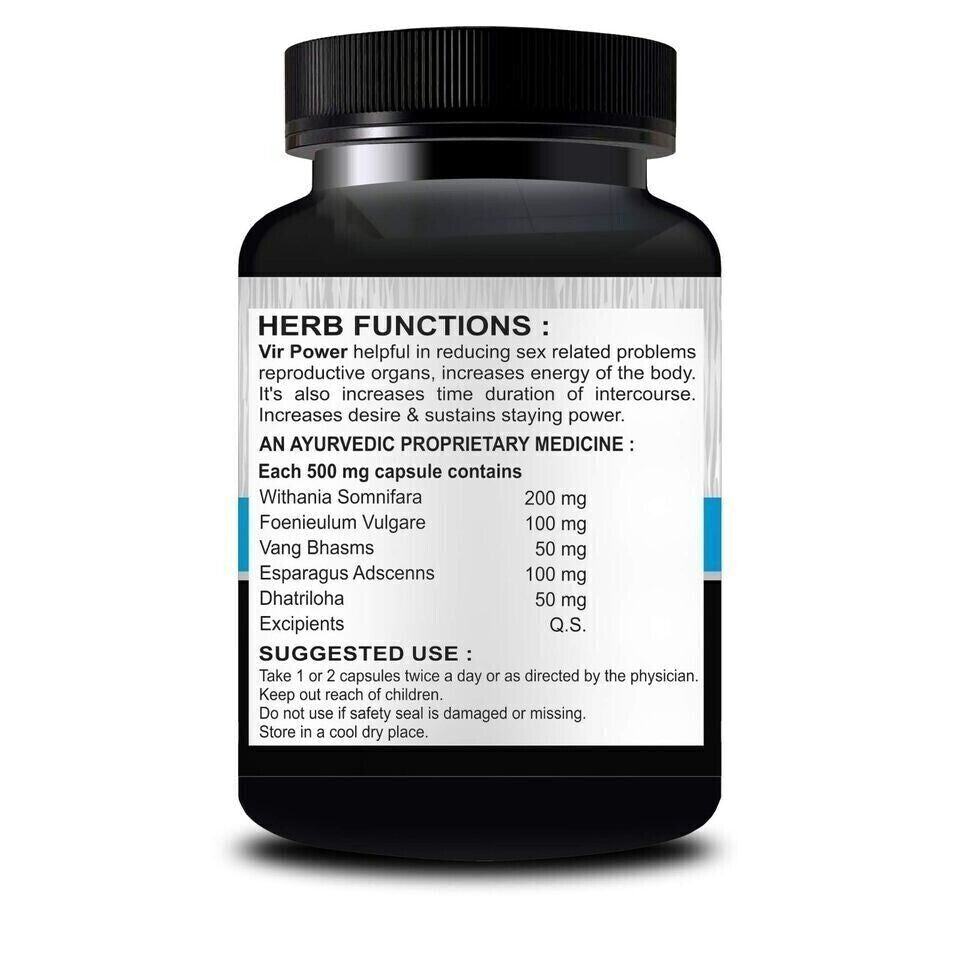 VIRPOWER Men Enhancement Sex Pills For Strong And Long Time ActIvity 30 CAPS