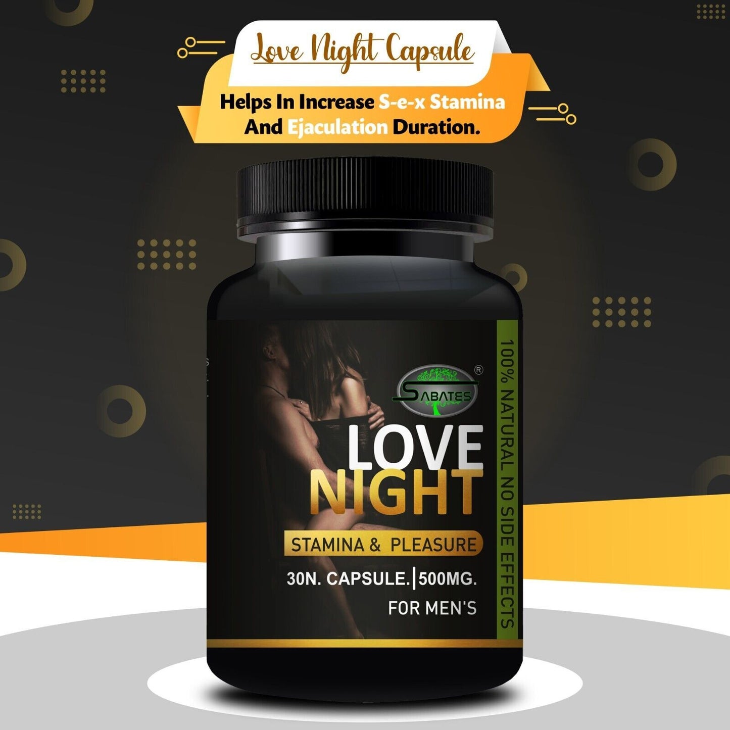 Sabates Love Night Sexual Capsule Sex Capsule Penis Enlargement Pill (30 Tab)