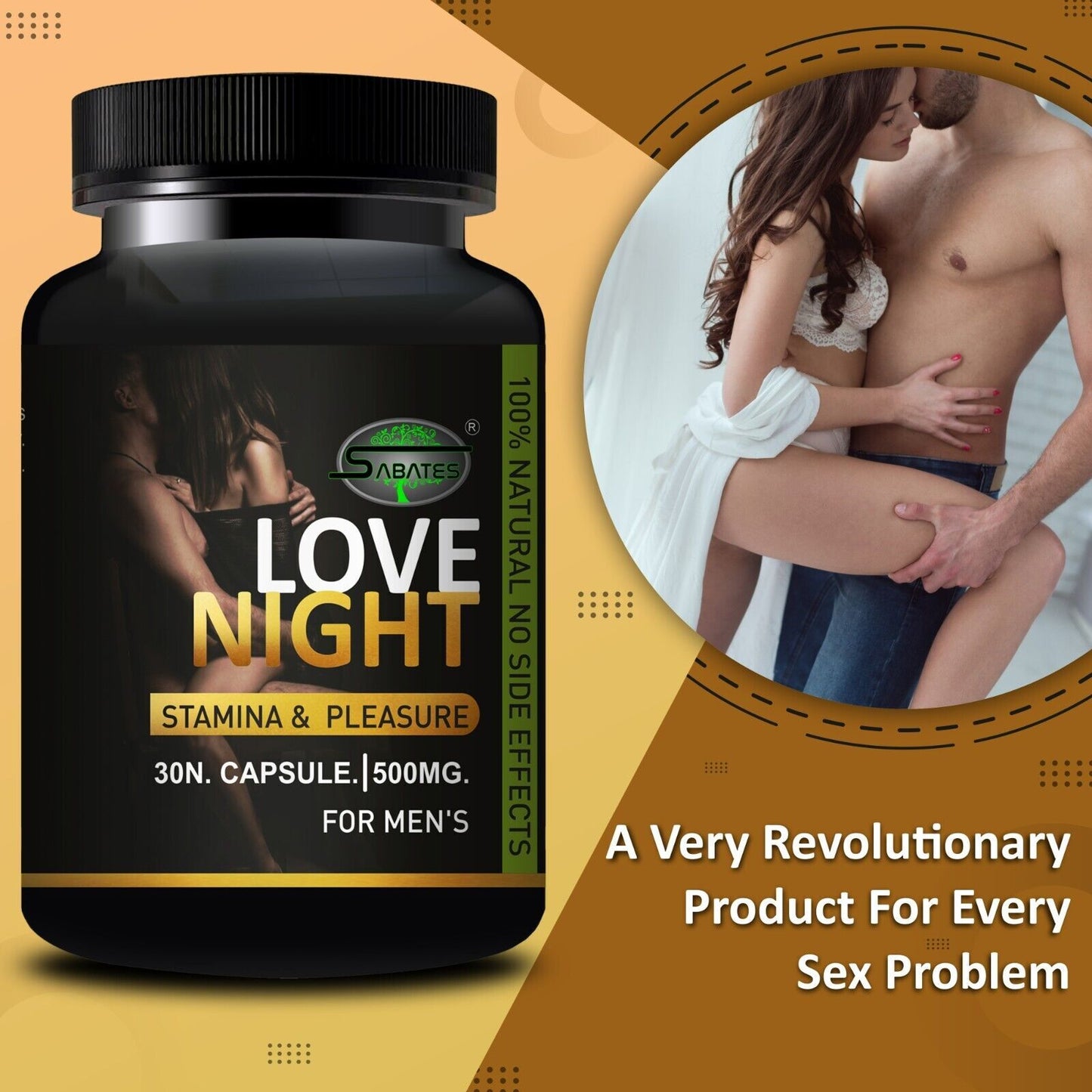 Sabates Love Night Sexual Capsule Sex Capsule Penis Enlargement Pill (30 Tab)