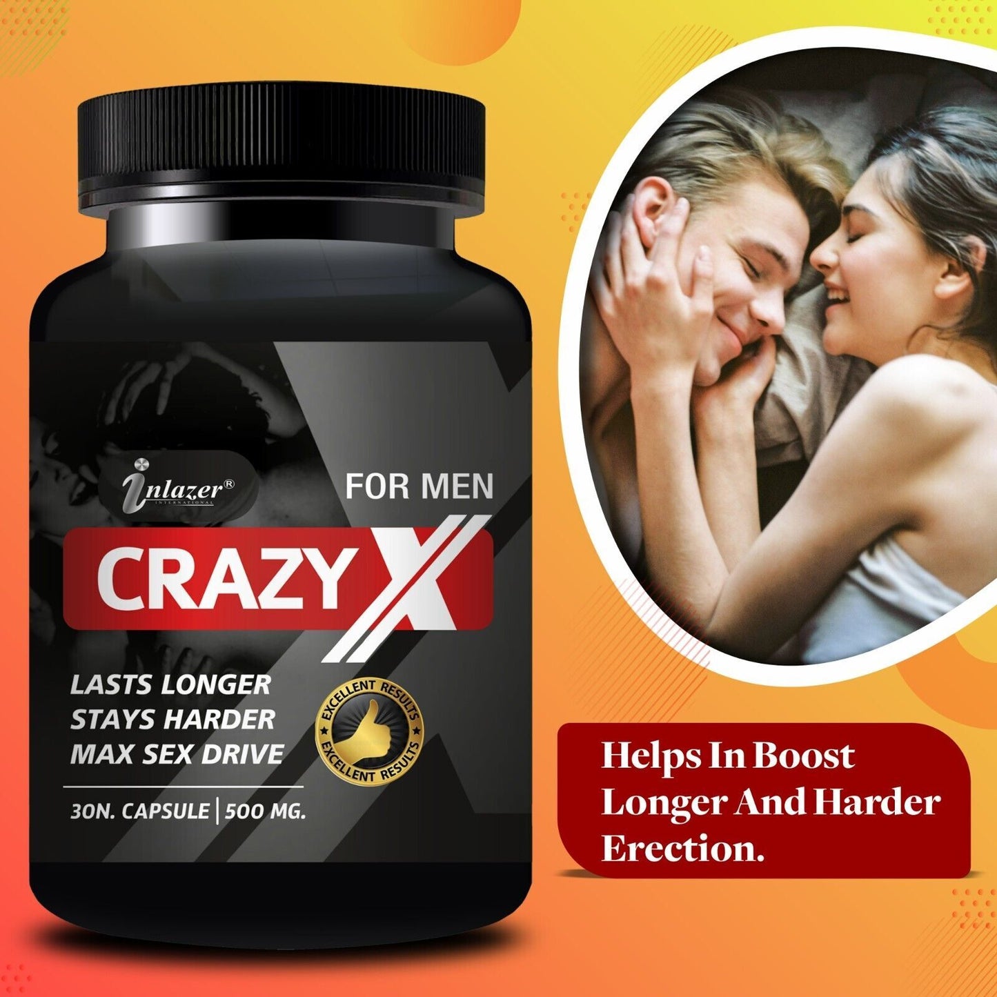 Sabates Crazy-X Increase Sperm Strength Sex Capsule Sex Power Sexual Pills (30)