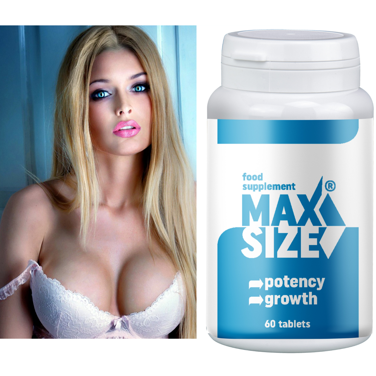 MAX SIZE Pills Longer Thicker Penile Enlargement Sexual Tabs Xtra Size