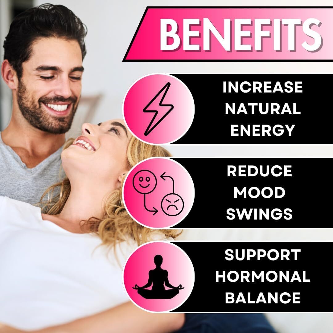 Maca Root + Tribulus Terrestris - Female Drive, Hormone Balance, Mood Support - 90 Vegan Capsules