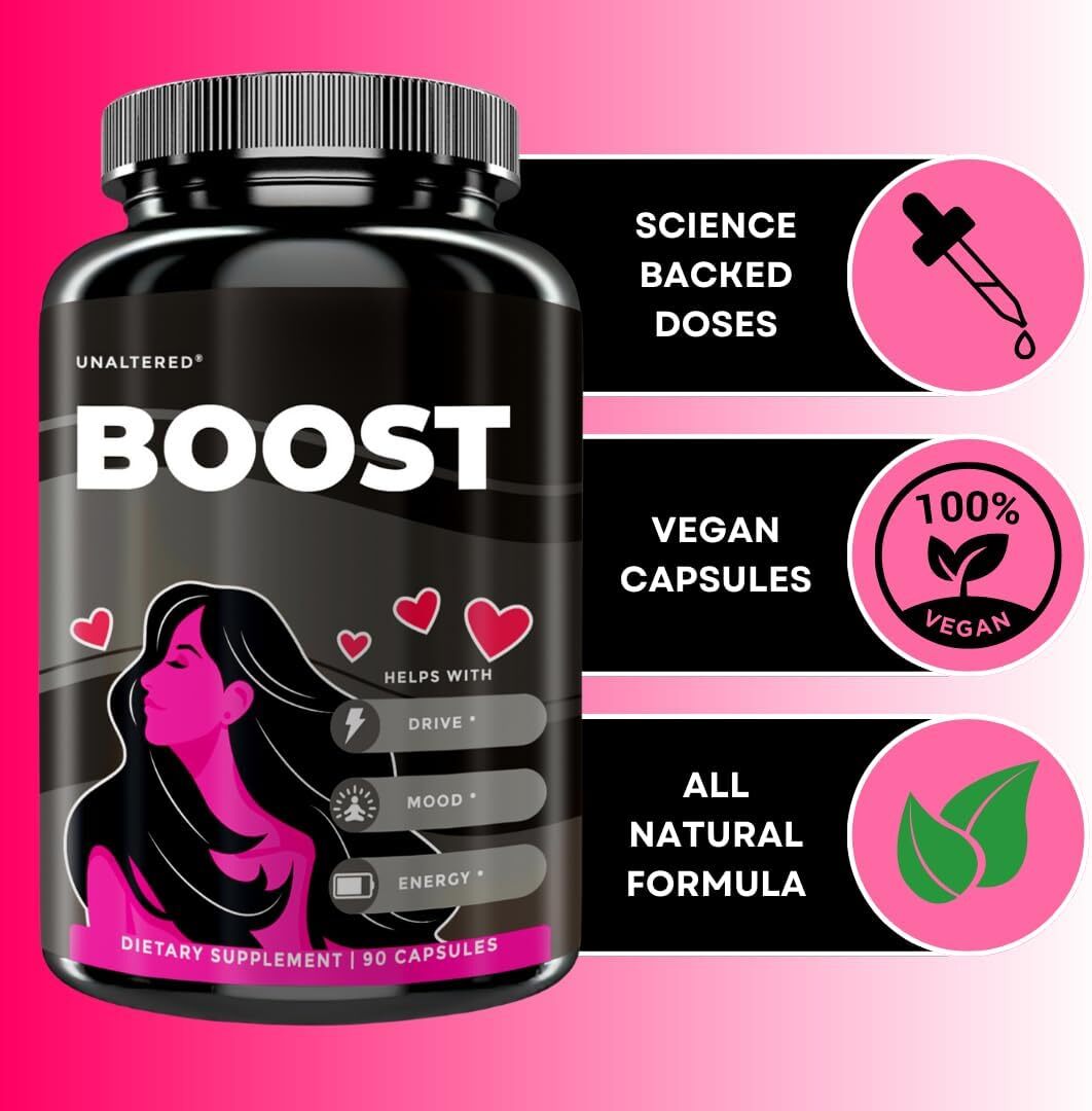 Maca Root + Tribulus Terrestris - Female Drive, Hormone Balance, Mood Support - 90 Vegan Capsules