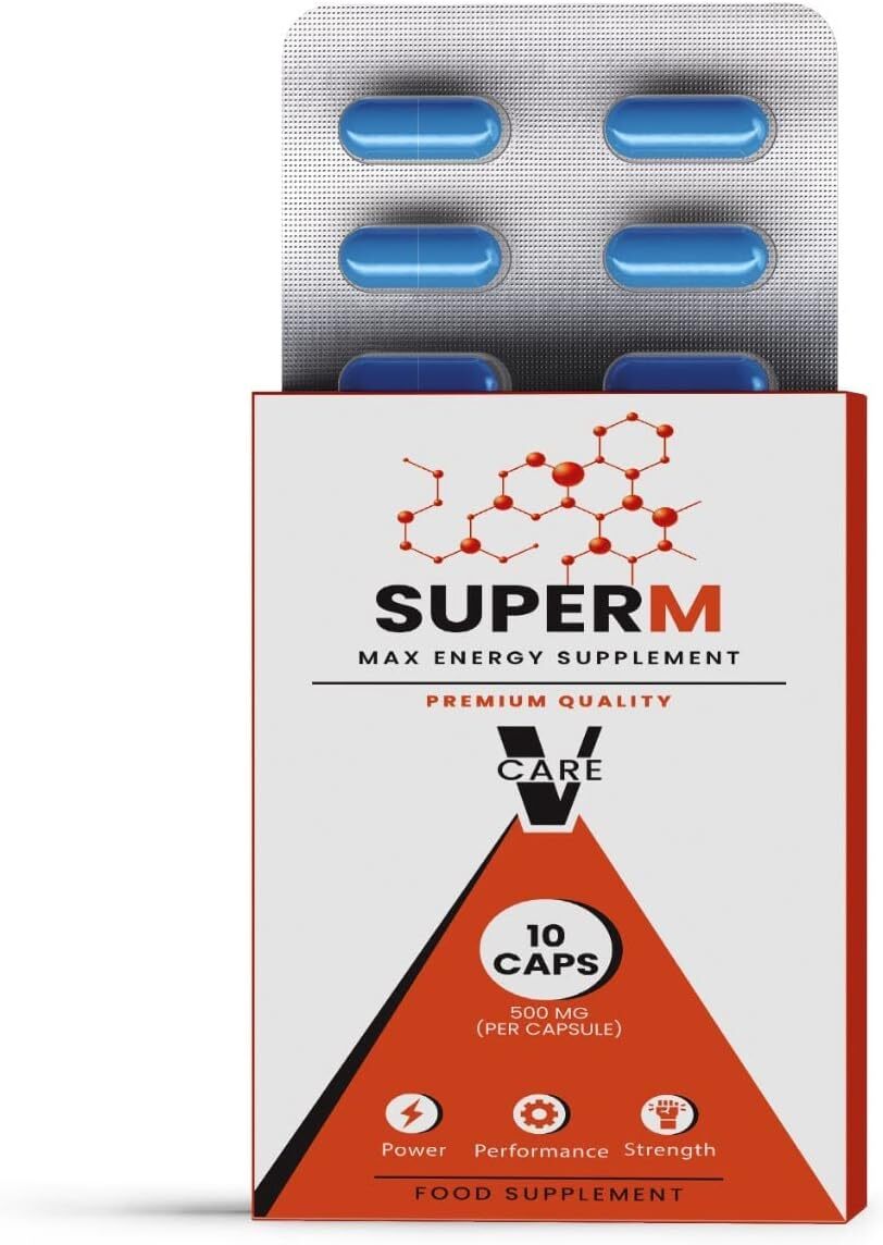10 Super Man Blue Capsules 100mg Energy Enhancer, Endurance, Stamina & Fast Acting Supplements