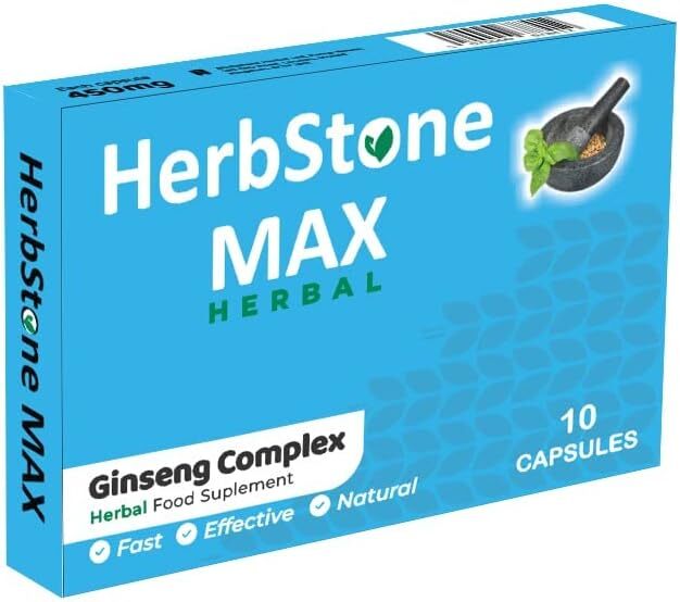HERBSTONE MAX - 450MG Strong Supplement Capsule, Immediate Effect, Maximum Duration, Enhancement Supplements Power from Nature, Herbal Active Ingredients! (Pack of 10 Capsules)