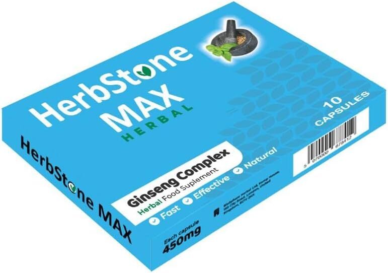 HERBSTONE MAX - 450MG Strong Supplement Capsule, Immediate Effect, Maximum Duration, Enhancement Supplements Power from Nature, Herbal Active Ingredients! (Pack of 10 Capsules)