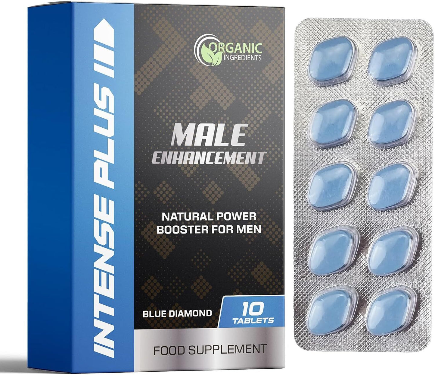 Intense Plus Stronger & Harder Enhanced Strength, Male Enhancing Pill Firmness & High Stamina Tablets Prolonged Performance - Herbal & Food Supplement