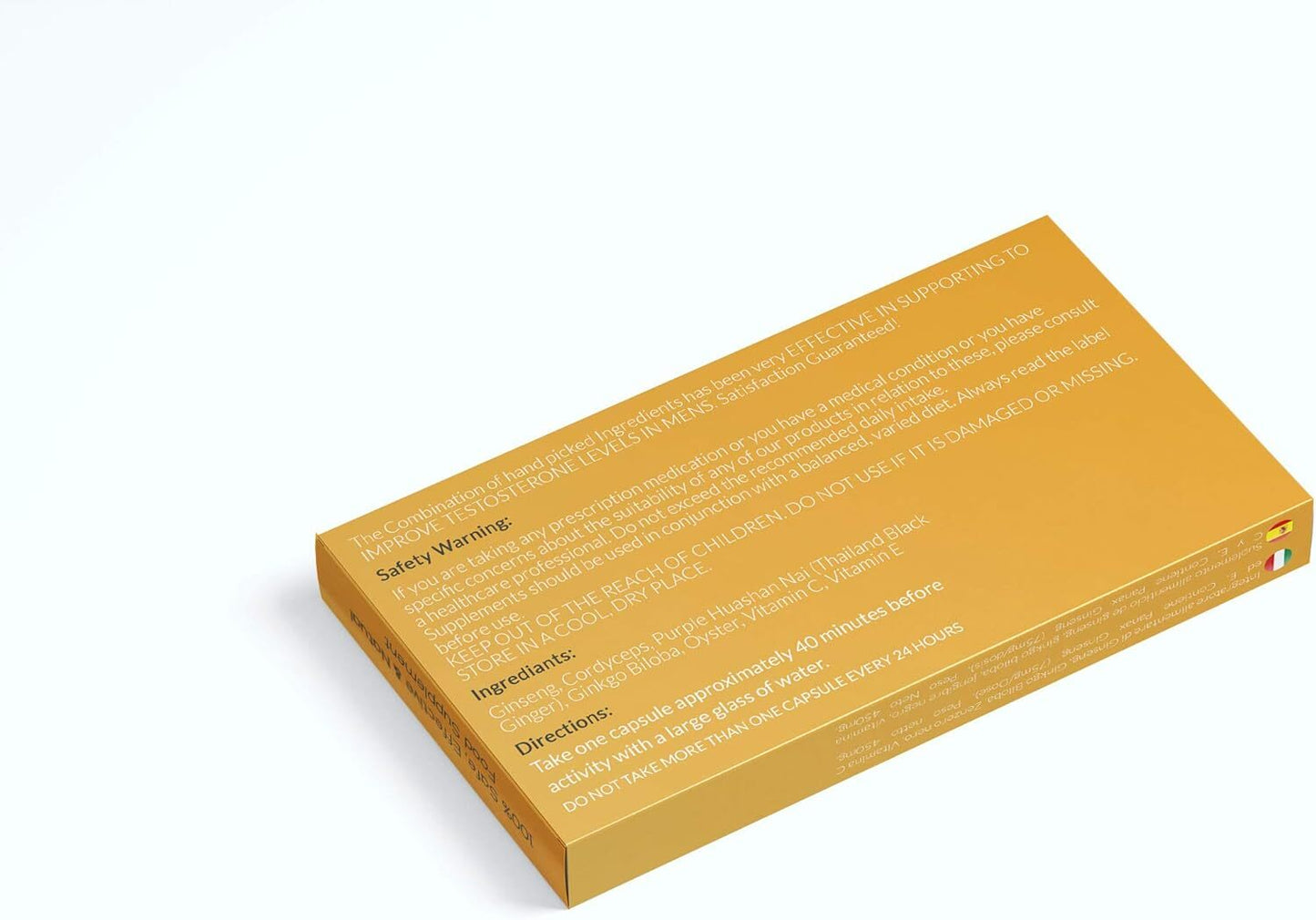 NUTRIZENE GOLD - Ultimate Performance Enhancing Dietary Supplement for Men - New Safe, Effective and 100% Natural Supplement - 12 Capsules