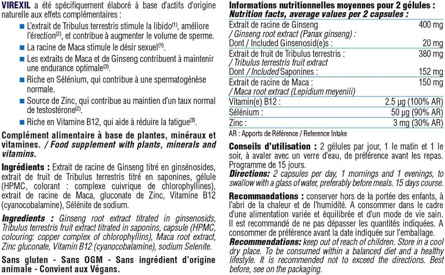 NUTRIEXPERT – Virexil – Helps maintain endurance – Stimulates libido and desire