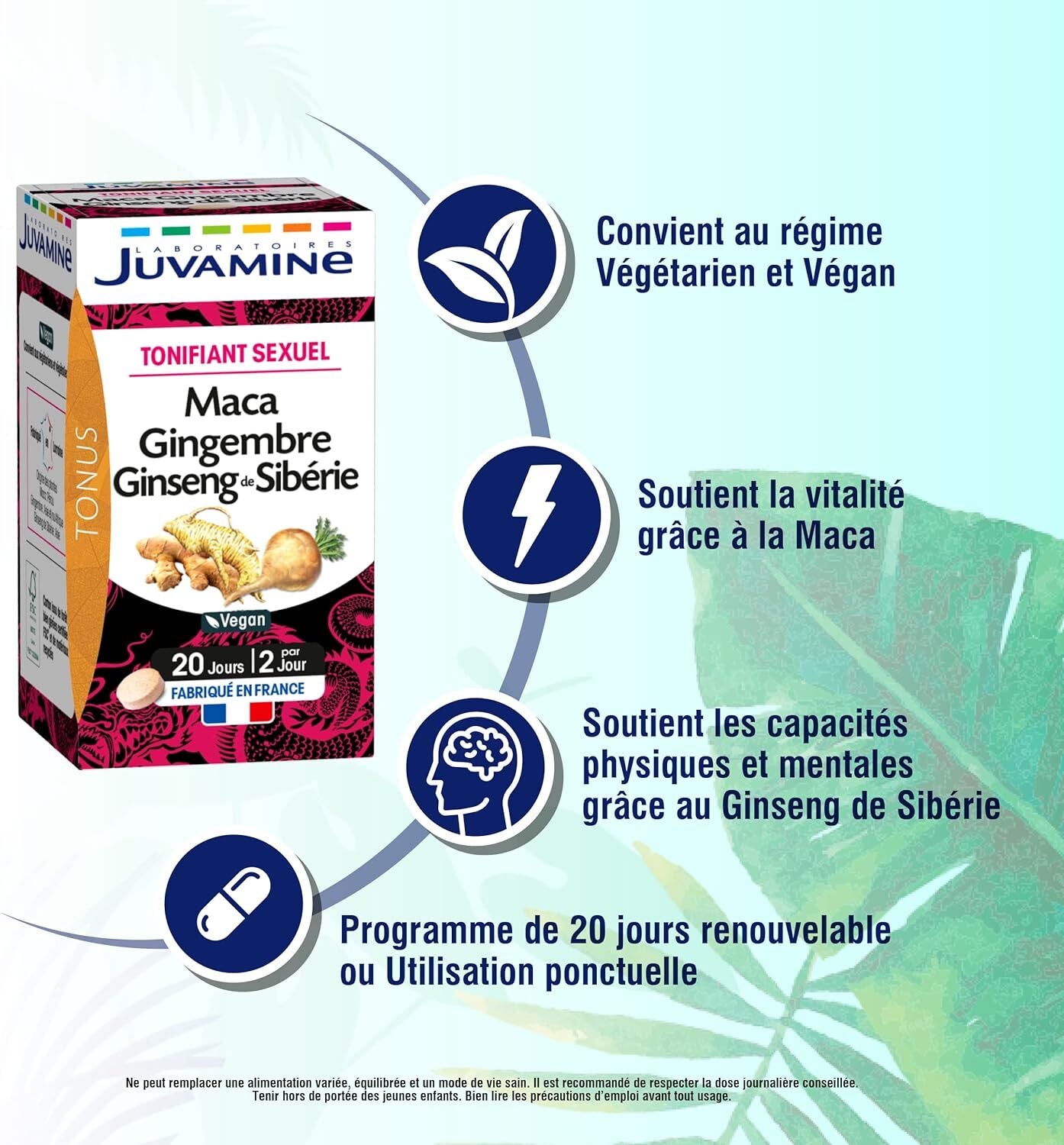 JUVAMINE - Sexual Toner - Maca Ginseng Ginger - 40 Tablets
