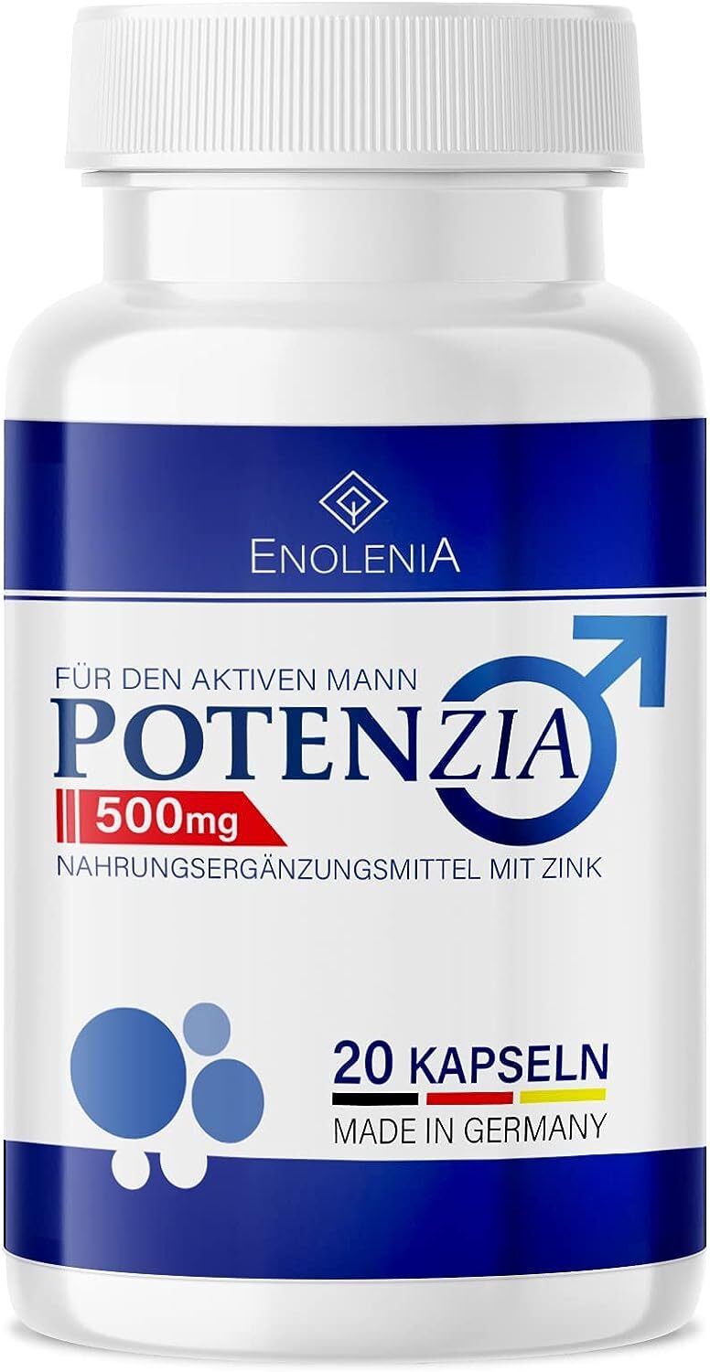 Potenzia Capsules High Dose for Active Men with Instant Effect – Extra Strong Meets the Needs for Men – Premium Quality with L-Arginine and Zinc