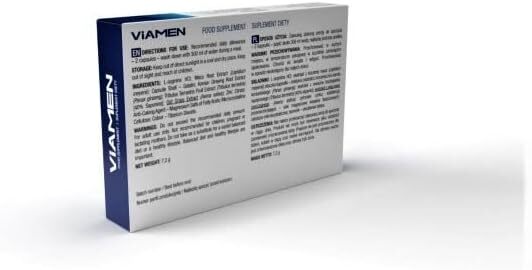 VIAMEN™ (3x10 cápsulas) para una erección fuerte, efecto inmediato, con L-arginina, tribulus terrestris, ginseng, maca, cápsulas de potencia para hombres