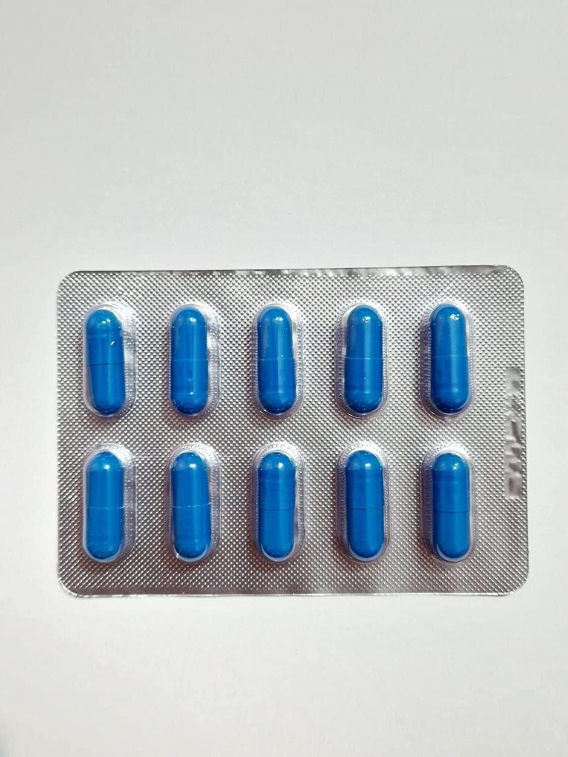 10 high-dose blue tablets. Man maximum strength. Fast. Long - Blue Power of nature. Developed in collaboration with international experts. Herbal active ingredients.