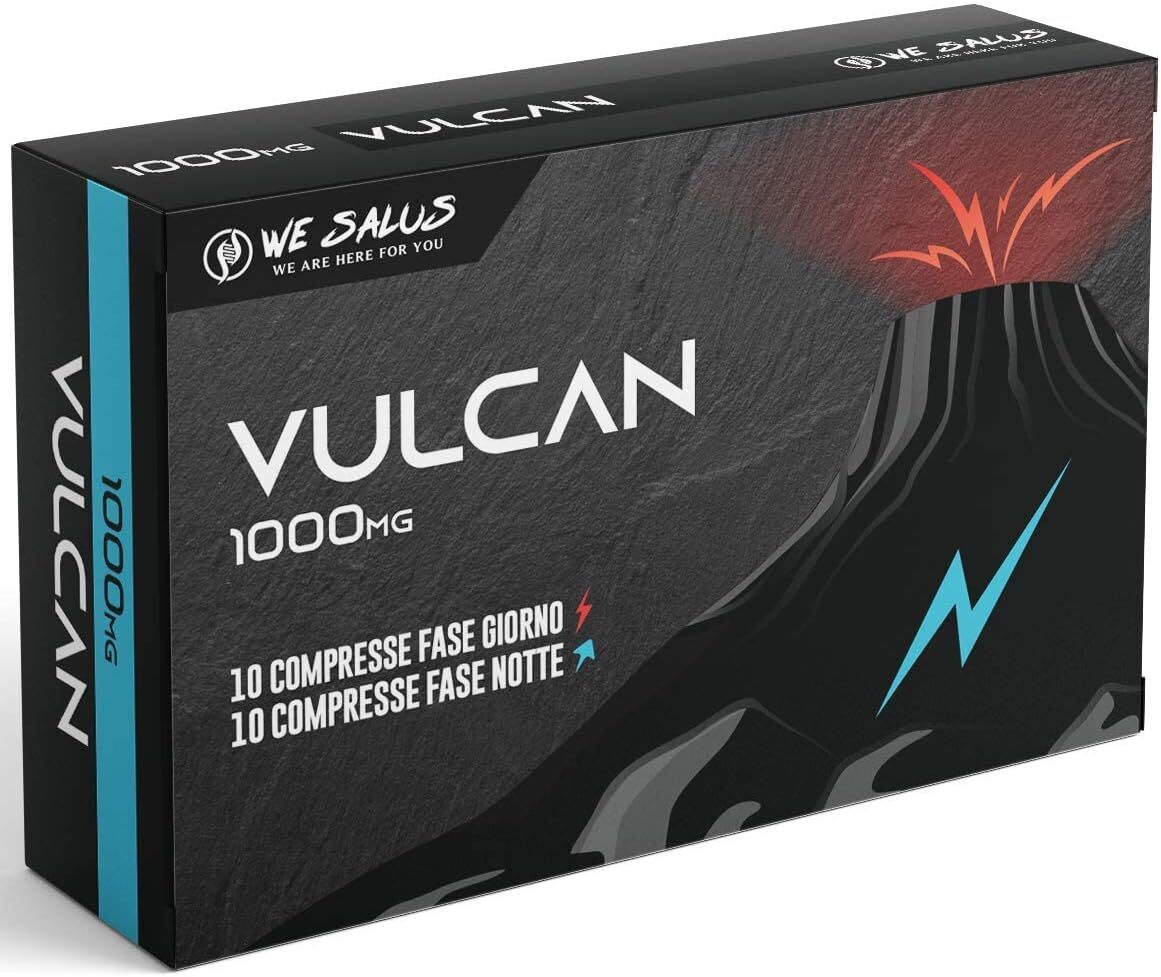 VULCAN | DAY AND NIGHT TABLETS 1000 Mg | QUICK AND POWERFUL ACTION | MADE IN ITALY