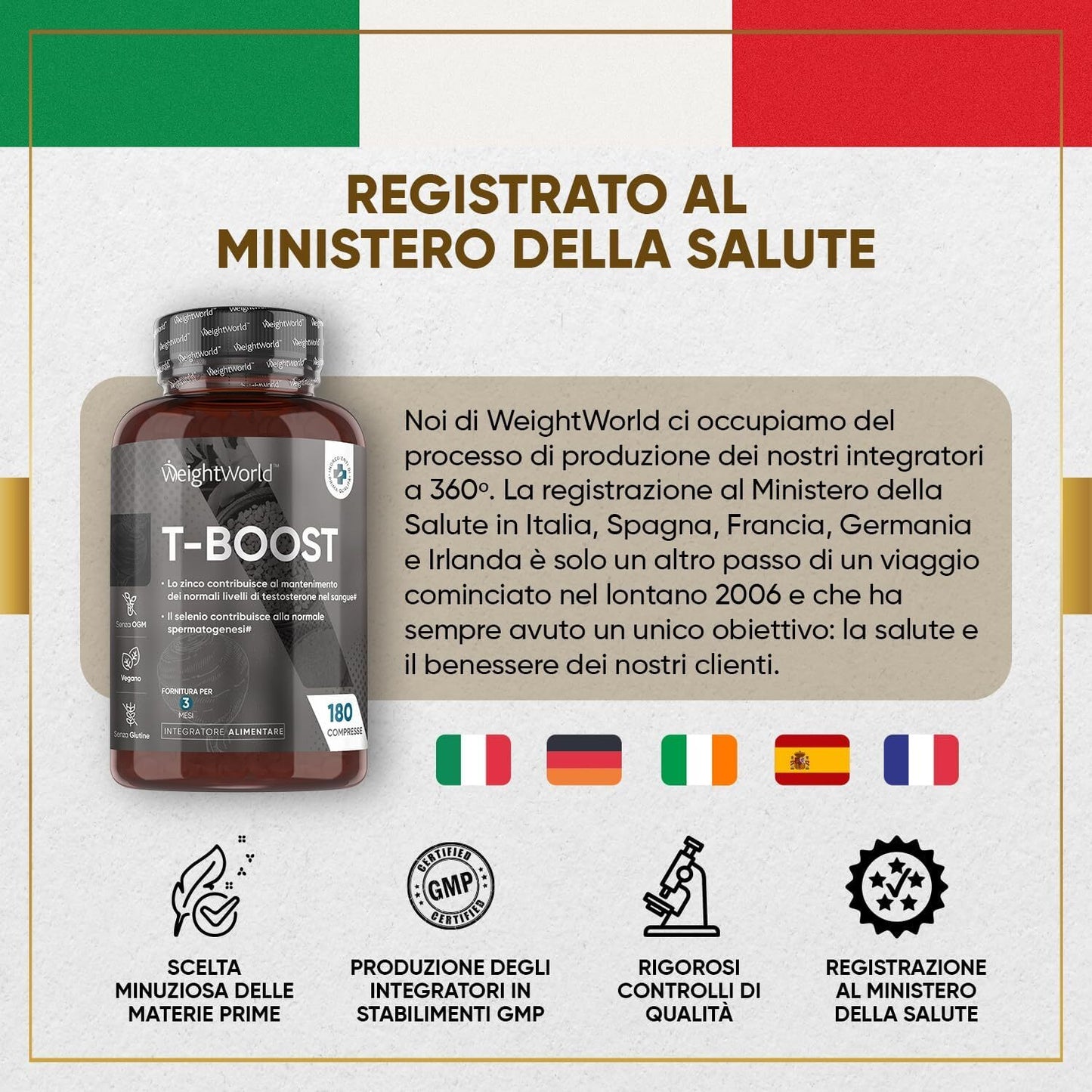 T-Boost Testosterone + Muscle Mass, 180 Vegan Tablets